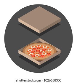 icon of a box with pizza