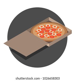 icon of a box with pizza