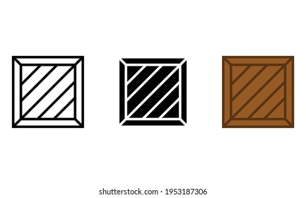 , paquete vector, icono para enviar mercancías con varios estilos
