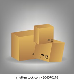  icon of boxes  vector illustration