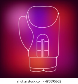 Icon Boxing glove on a colored background
