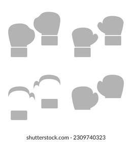 icon of boxing gloves, on a white background, vector illustration