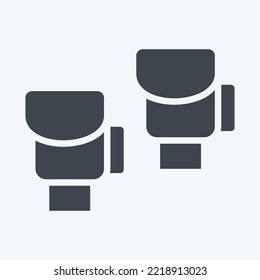 Icon Boxing Gloves. related to Combat Sport symbol. glyph style. simple design editable. simple illustration.boxing