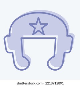 Icon Boxing Helmet. related to Combat Sport symbol. two tone style. simple design editable. simple illustration.boxing