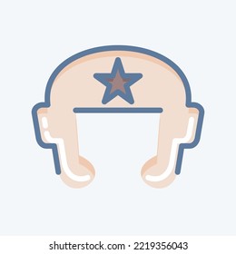 Icon Boxing Helmet. related to Combat Sport symbol. doodle style. simple design editable. simple illustration.boxing