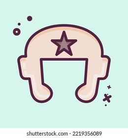 Icon Boxing Helmet. related to Combat Sport symbol. MBE style. simple design editable. simple illustration.boxing