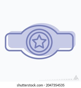Icon Boxing Medal - Two Tone Style - Simple illustration, Editable stroke, Design template vector, Good for prints, posters, advertisements, announcements, info graphics, etc.