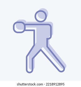 Icon Boxing. related to Combat Sport symbol. two tone style. simple design editable. simple illustration.boxing