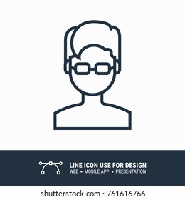 Icon boy graphic design single icon vector illustration