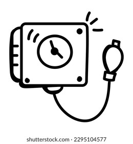 Un icono del aparato de BP en el diseño de doodle 