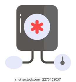Un icono del diseño vectorial del aparato Bp del instrumento médico