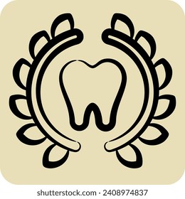 Icon Braces. related to Dental symbol. hand drawn style. simple design editable. simple illustration