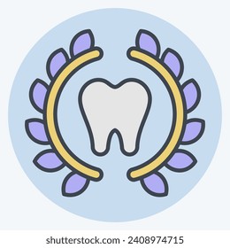 Icon Braces. related to Dental symbol.color mate style. simple design editable. simple illustration