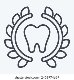 Icon Braces. related to Dental symbol.line style. simple design editable. simple illustration