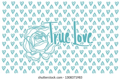  Icon brackground. Valentine´s day cute lettering. 