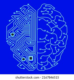 The Icon Brain Technology Chip Processor Connect Illustration Vector encapsulates the seamless merger of the human mind with advanced technology, showcasing the incredible potential of brain-computer 