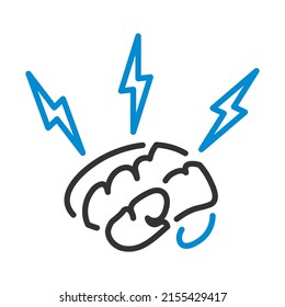 Icon Of Brainstorm. Editable Bold Outline With Color Fill Design. Vector Illustration.