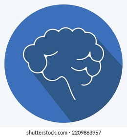 Icon Brainstorm. suitable for Startup symbol. long shadow style. simple design editable. design template vector. simple illustration