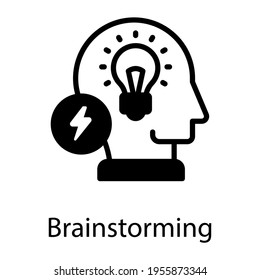 Icon of brainstorming, modern filled vector 