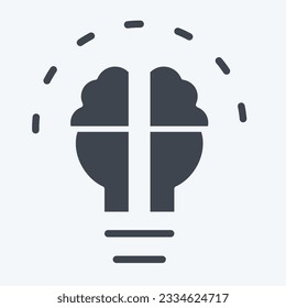 Icon Brainstorming. related to Art and Media symbol. glyph style. simple design editable