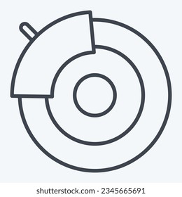 Icon Brake Lining. related to Spare Parts symbol. line style. simple design editable. simple illustration