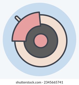 Icon Brake Lining. related to Spare Parts symbol. color mate style. simple design editable. simple illustration