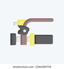 Icon Brake related to Bicycle symbol. flat style. simple design editable. simple illustration