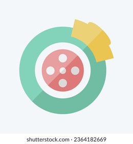 Icon Brake. related to Car ,Automotive symbol. flat style. simple design editable. simple illustration