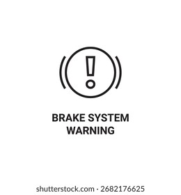 Un icono para la advertencia del sistema de frenos.