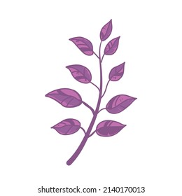 icon of branch with purple leaves