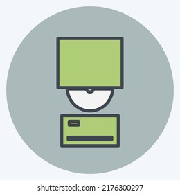 Icon Branding. suitable for digital web symbol. color mate style. simple design editable. design template vector. simple symbol illustration