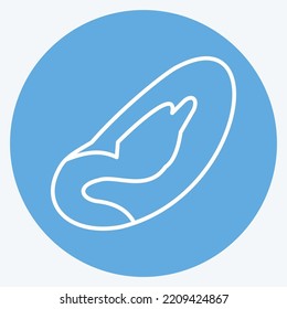 Icon Brazil Nut. suitable for Nuts symbol. blue eyes style. simple design editable. design template vector. simple illustration