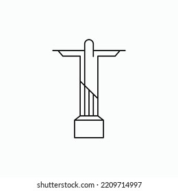 Icon for Brazilian City of Rio de Janeiro on White Background