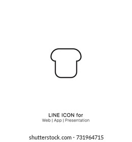 Icon bread graphic design single icon vector