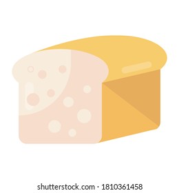 Symbol für Brot im modernen Flachstil 