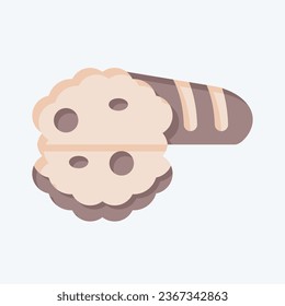 Icon Bread. related to Breakfast symbol. flat style. simple design editable. simple illustration