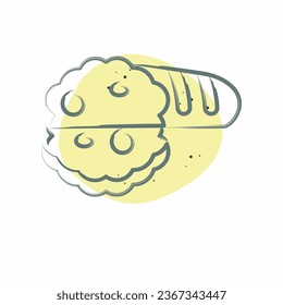 Icon Bread. related to Breakfast symbol. Color Spot Style. simple design editable. simple illustration