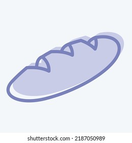 Icon Bread. suitable for Bakery symbol. two tone style. simple design editable. design template vector. simple illustration