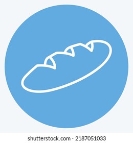 Icon Bread. suitable for Bakery symbol. blue eyes style. simple design editable. design template vector. simple illustration