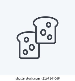 Icon Bread. suitable for Garden symbol. line style. simple design editable. design template vector. simple symbol illustration