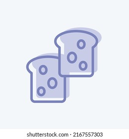 Icon Bread. suitable for Garden symbol. two tone style. simple design editable. design template vector. simple symbol illustration