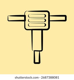 Máquina del interruptor del icono. Elementos de minería de oro. Icono en estilo dibujado a mano.