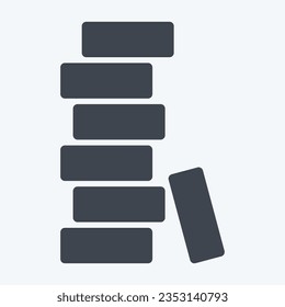 Icon Brick. related to Building Material symbol. glyph style. simple design editable. simple illustration