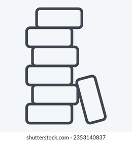 Icon Brick. related to Building Material symbol. line style. simple design editable. simple illustration