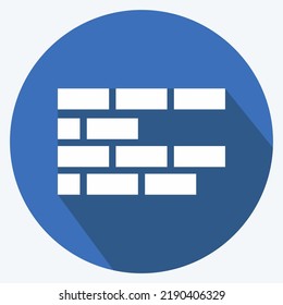 Icon Brickwork. suitable for building symbol. long shadow style. simple design editable. design template vector. simple illustration