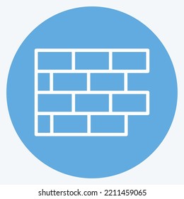 Icon Brickwork. suitable for Paint Art Tools symbol. blue eyes style. simple design editable. design template vector. simple illustration