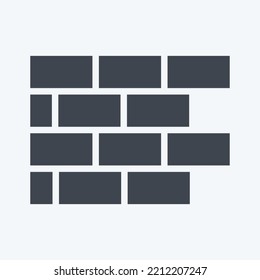 Icon Brickwork. suitable for Paint Art Tools symbol. glyph style. simple design editable. design template vector. simple illustration