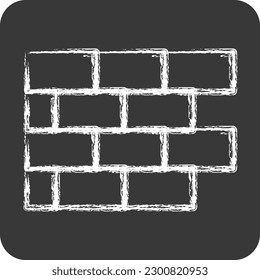 Symbol Brickwork. geeignet für das Symbol Paint Art Tools. Kreideart. einfaches Design bearbeitbar. Designvorlage, Vektor. einfache Abbildung