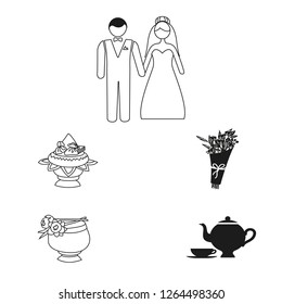 icon bride and groom wedding