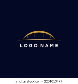 Icon Bridge Logo Design Vector